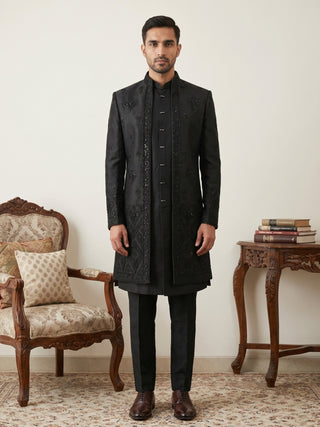 Men's Japanese Fabric Indo-Western Set