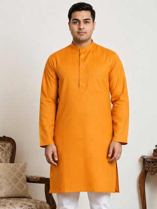 Solid Cotton Kurta for Men