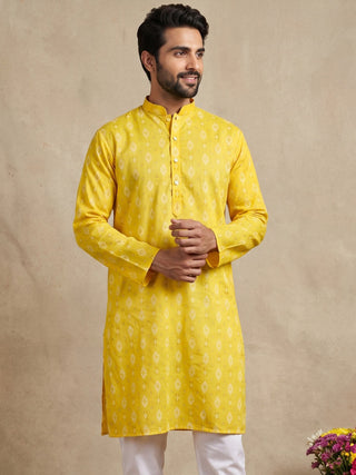 Men’s Foil Print Traditional Kurta