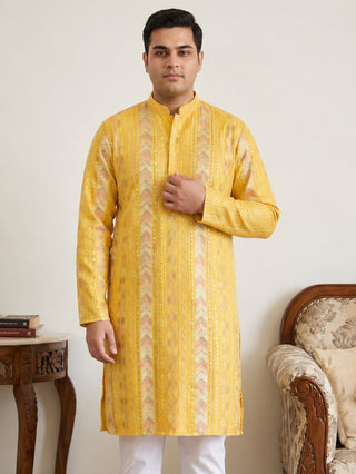 Embroidered and Sequins Kurta for Men