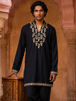 Japanese Fabric Designer Embroidered Kurta