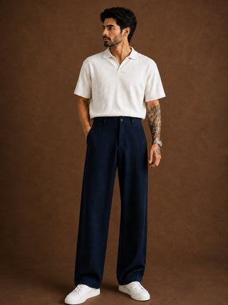 Men Straight Fit Korean Pants