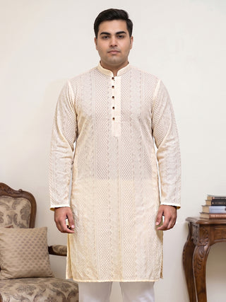 Embroidered Cotton Kurta for Men