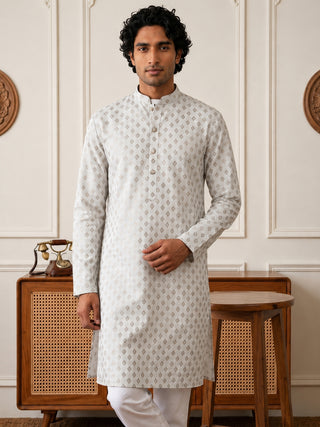 Men’s Foil Print Traditional Kurta