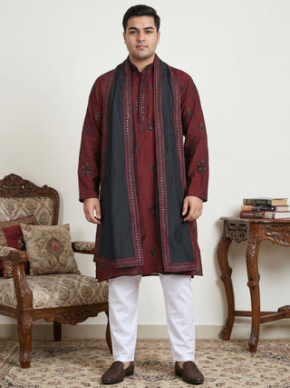 Embroidered & Sequin Kurta Pyjama With Dupatta