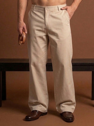 Men Straight Fit Korean Pants