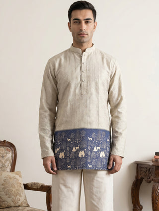 Men's Cotton Blend Printed Kurta
