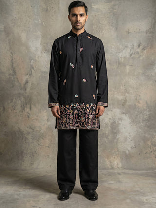 Japanese Fabric Embroidered Kurta & Korean Pants Set