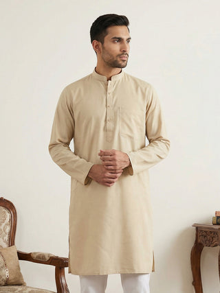 Solid Cotton Kurta for Men