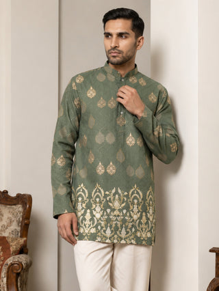Men's Cotton Blend Printed Kurta