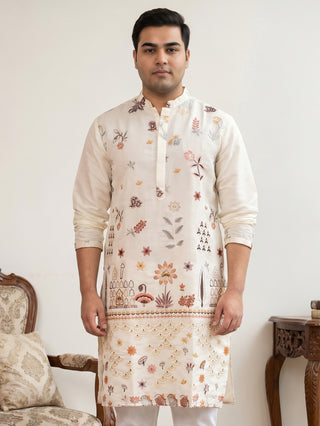 Floral Embroidered and Sequins Kurta