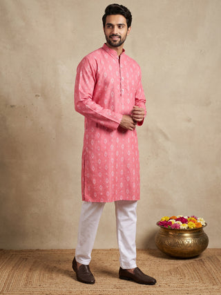Men’s Foil Print Traditional Kurta Pyjama