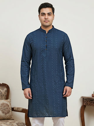 Embroidered Cotton Kurta for Men