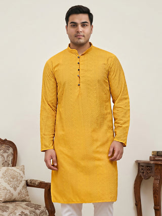 Embroidered Cotton Kurta for Men