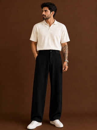 Men Straight Fit Korean Pants