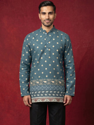 Men's Cotton Blend Printed Kurta