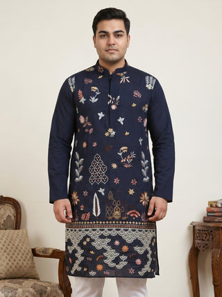 Floral Embroidered and Sequins Kurta