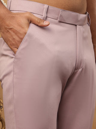 Men's Lavender Embroidered Indo-Western Set