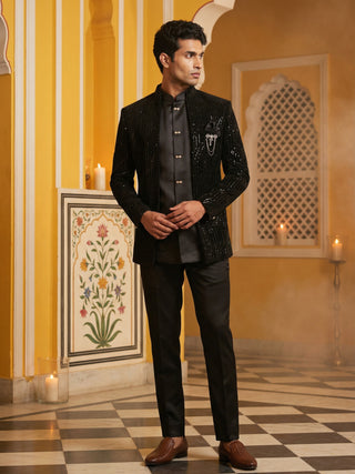 Men's Embroidered Indo-Western Set