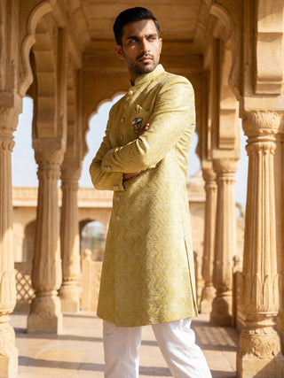Jacquard Silk Sherwani Set
