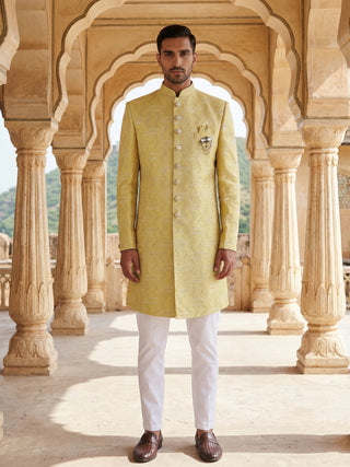 Jacquard Silk Sherwani Set