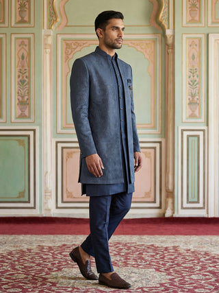 Designer Cotton Blend Sherwani Set