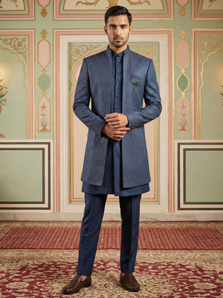 Designer Cotton Blend Sherwani Set