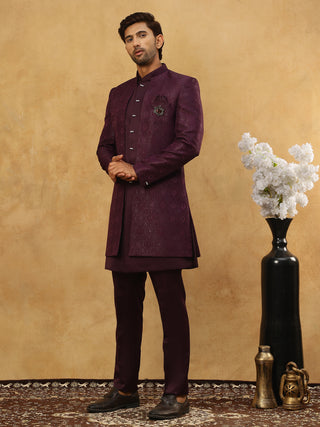 Designer Cotton Blend Sherwani Set