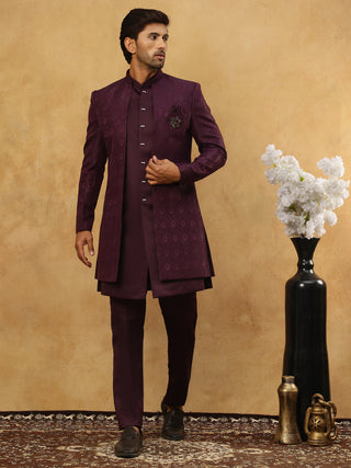 Designer Cotton Blend Sherwani Set