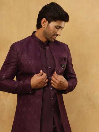 Designer Cotton Blend Sherwani Set
