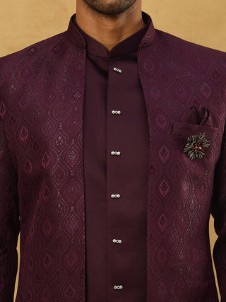 Designer Cotton Blend Sherwani Set