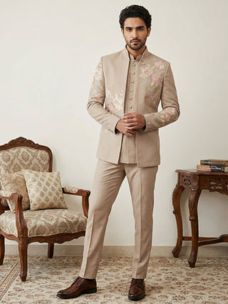 Japanese Fabric Embroidered Sherwani Set