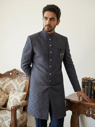 Classic Woven Jacquard Indo-Western Set
