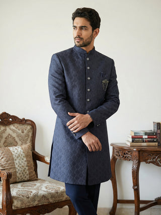 Classic Woven Jacquard Indo-Western Set