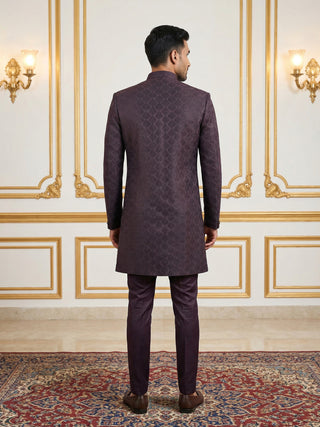 Classic Woven Jacquard Indo-Western Set