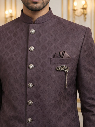 Classic Woven Jacquard Indo-Western Set