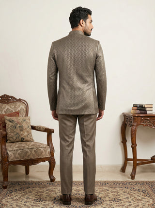 Cotton Blend Textured Indo-Western Set