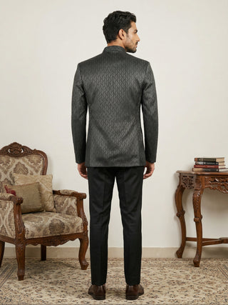 Cotton Blend Textured Indo-Western Set