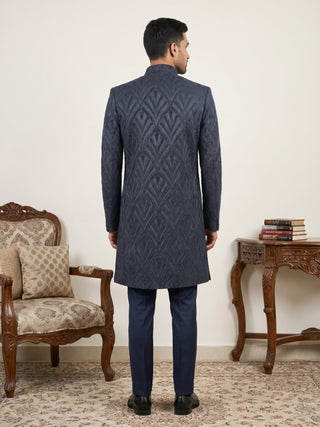 Woven Design Jacquard Indo-Western Set
