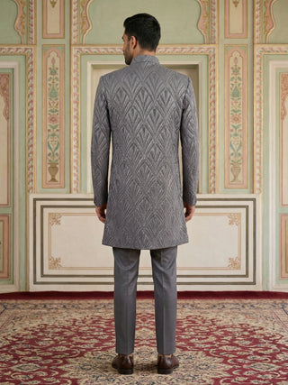 Woven Design Jacquard Indo-Western Set
