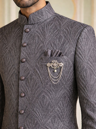 Woven Design Jacquard Indo-Western Set