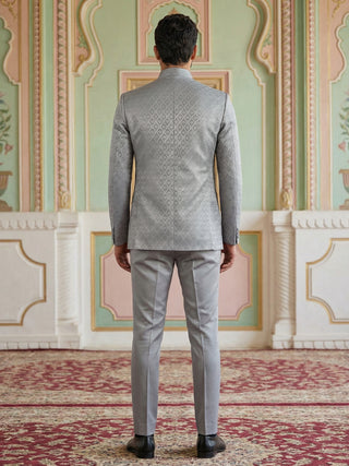 Men Woven Jacquard Indo-Western Set