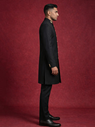 Men's Cotton Blend Indo-Western Set with Zari Work