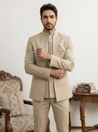 Cotton Blend Solid Indo-Western Set
