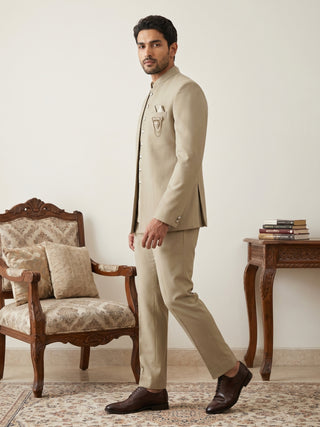 Cotton Blend Solid Indo-Western Set