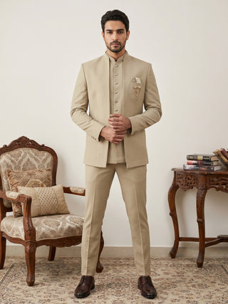 Cotton Blend Solid Indo-Western Set