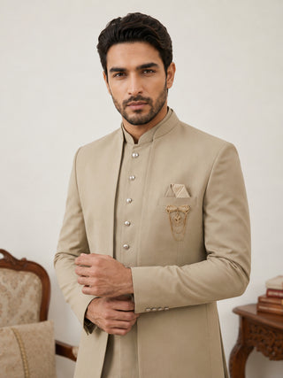 Cotton Blend Solid Indo-Western Set