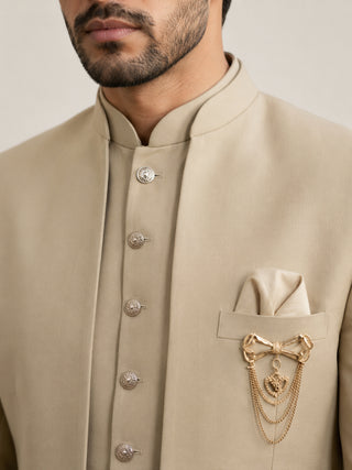 Cotton Blend Solid Indo-Western Set