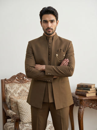 Cotton Blend Solid Indo-Western Set