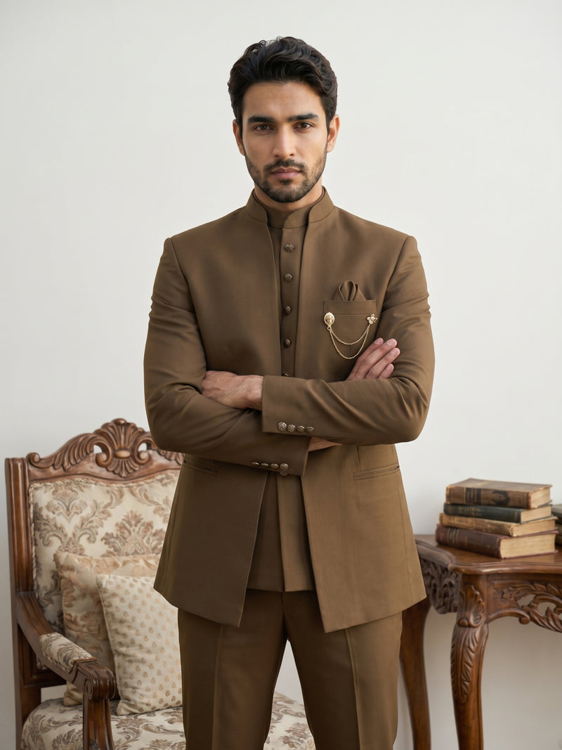 Cotton Blend Solid Indo-Western Set